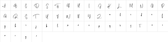 Symptonics Free Regular  glyph index