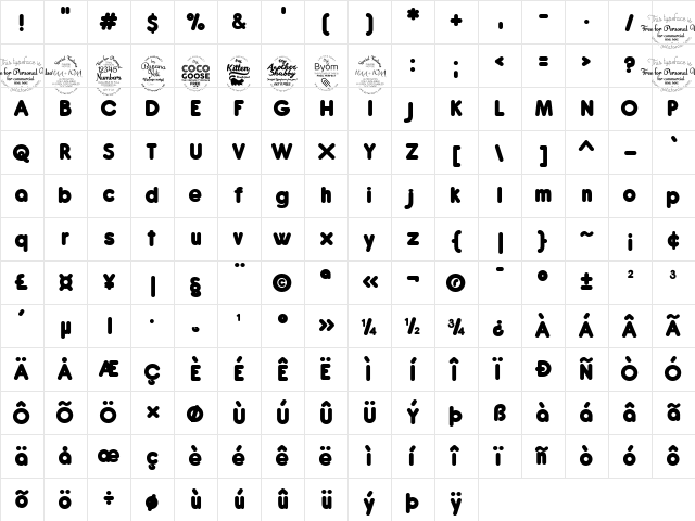 Antipasto ExtraBold  glyph index