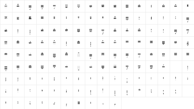Lassus Regular  glyph index