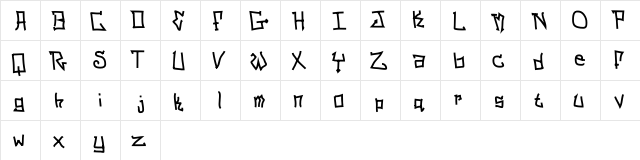 Schizophrenia G Regular  glyph index
