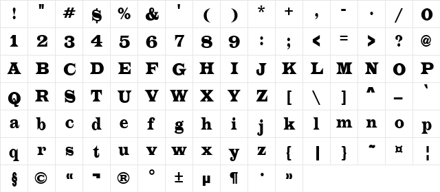 a_LatinoNr Regular  glyph index