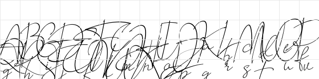 LAROSH Sithal Signature Regular  glyph index