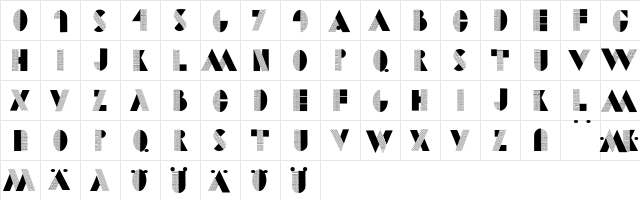 DotCapsMK Regular  glyph index