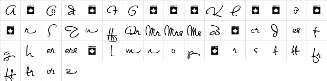 Dominique Alt Regular  glyph index