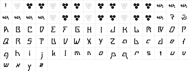 MetroPass Regular  glyph index