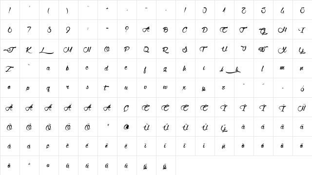 Wolf in the City Regular  glyph index