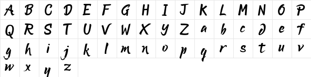 Lucky Dream Bold Demo Regular  glyph index