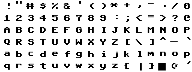 Adore64 Regular  glyph index