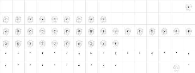 ChristmasGarland Regular  glyph index