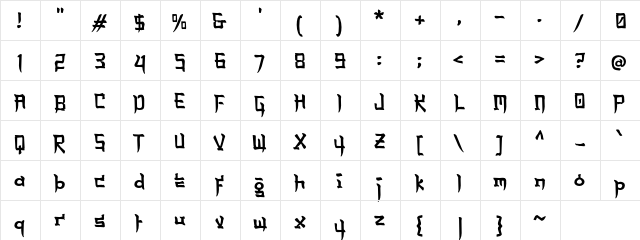 a Annyeong Haseyo Regular  glyph index