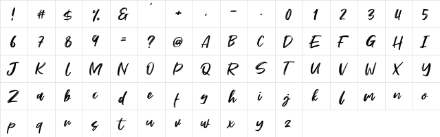 Stefont Regular  glyph index