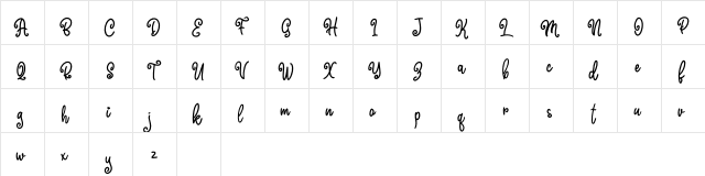 Marline Regular  glyph index