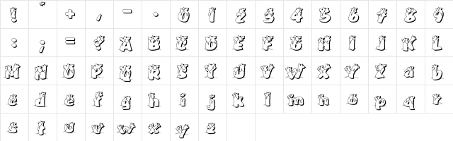 Pullstar-Holinight Holinight  glyph index