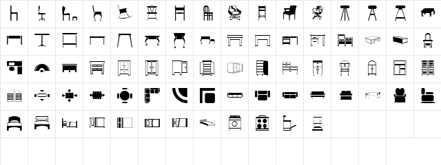 House Hold Regular  glyph index