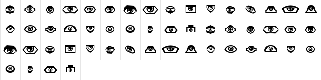Watch Regular  glyph index