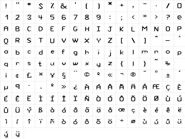 JayhawkExpand Normal  glyph index
