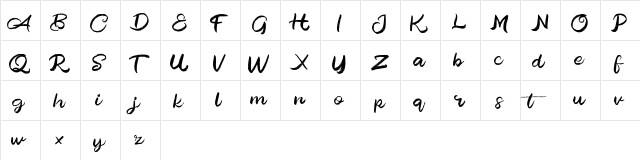 Blackout FREE Regular  glyph index