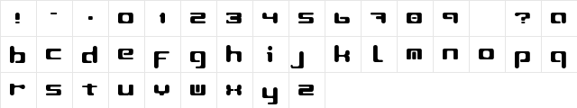 LeftOvers II 2 Regular  glyph index