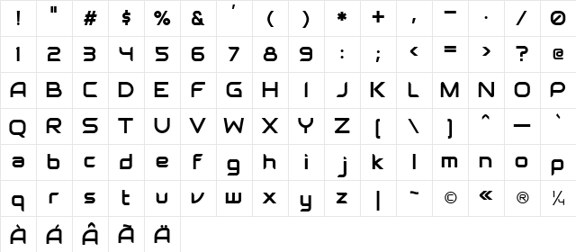 deadman Regular  glyph index