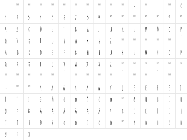 PH 100 Cond Caps  glyph index