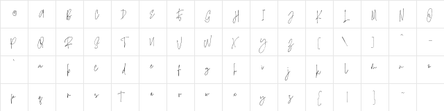 bouldersbeach Personal Use Regular  glyph index
