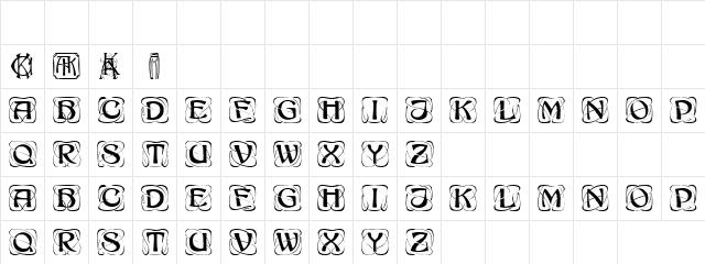 Type Shieild bd Regular  glyph index