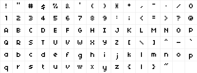 04b_03 Regular  glyph index