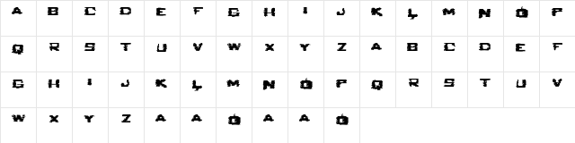 New Regular  glyph index