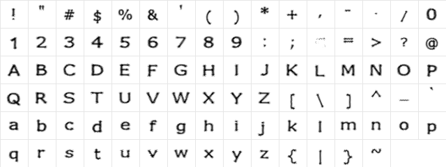 Spring Rolls Regular  glyph index