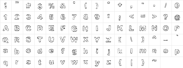 Gramps Lung Regular  glyph index