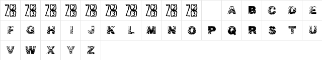Zone23_Asunder Z23  glyph index