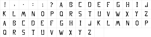 Jimmy Regular  glyph index