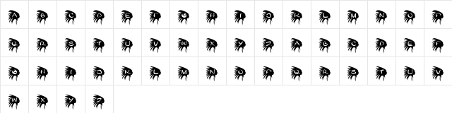 KR Native Regular  glyph index