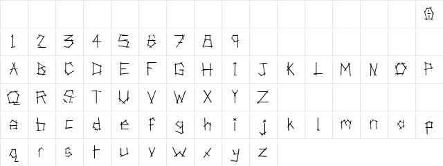 Natural Cuts Regular  glyph index