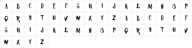 VTKS ROKIYOSAN Regular  glyph index