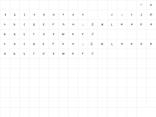 snabelballe made by joakim S  glyph index