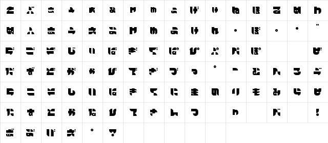 MD Airline HR Regular  glyph index