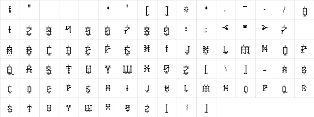 Baby Jeepers Regular  glyph index