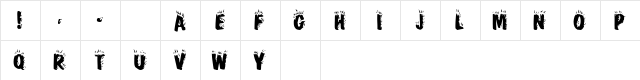 Paranoid 1 Regular  glyph index