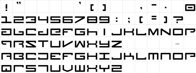 Legion Regular  glyph index