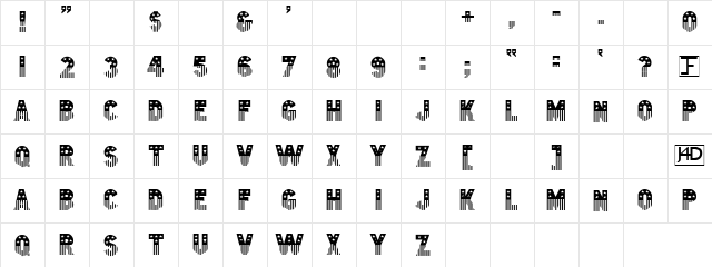Stars & Stripes Normal  glyph index