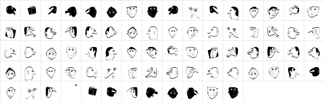 HeadToHeadFive Regular  glyph index