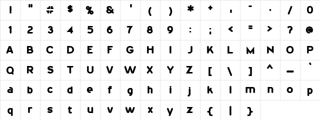 LGame Regular  glyph index