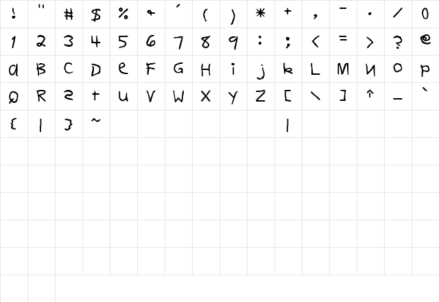 First Grade Display Caps SSi Regular  glyph index