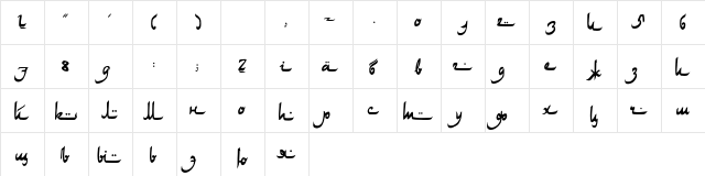 Image_Arabian Regular  glyph index