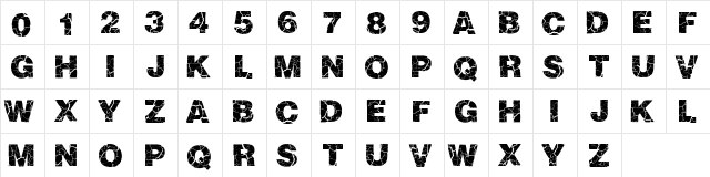 Crackvetica Regular  glyph index