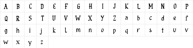 Olios FREE Regular  glyph index