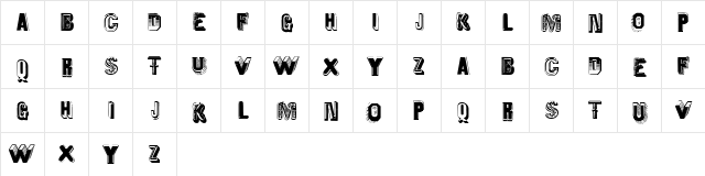 OldiesButGoodies Regular  glyph index