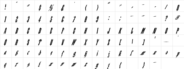Applesauce02 Regular  glyph index