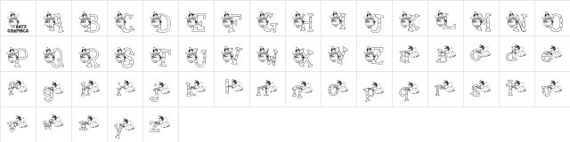 KG NANCY Regular  glyph index